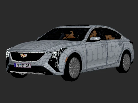 Cadillac CT5 2025 with interior 3D Model