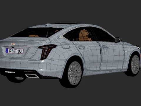 Cadillac CT5 2025 with interior 3D Model