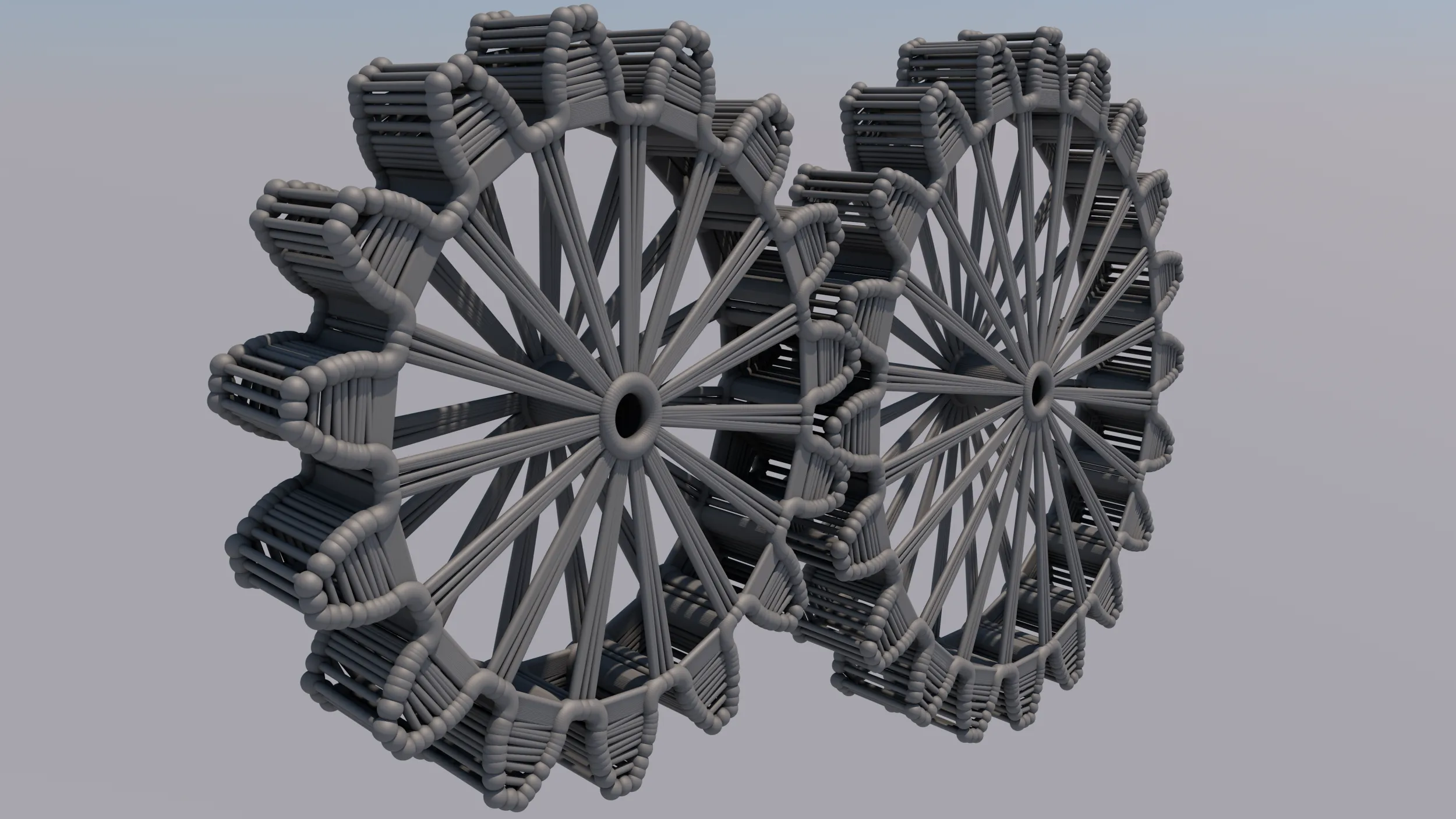 Stylized Mechanical Gears C4D FBX OBJ 3D Model .c4d .max .obj .3ds .fbx .stl .blend