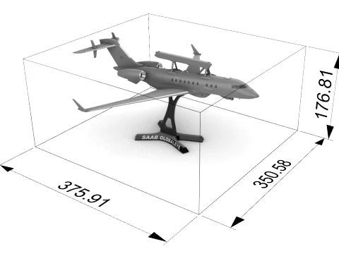 SAAB GlobalEye AEWC 3D Print Model