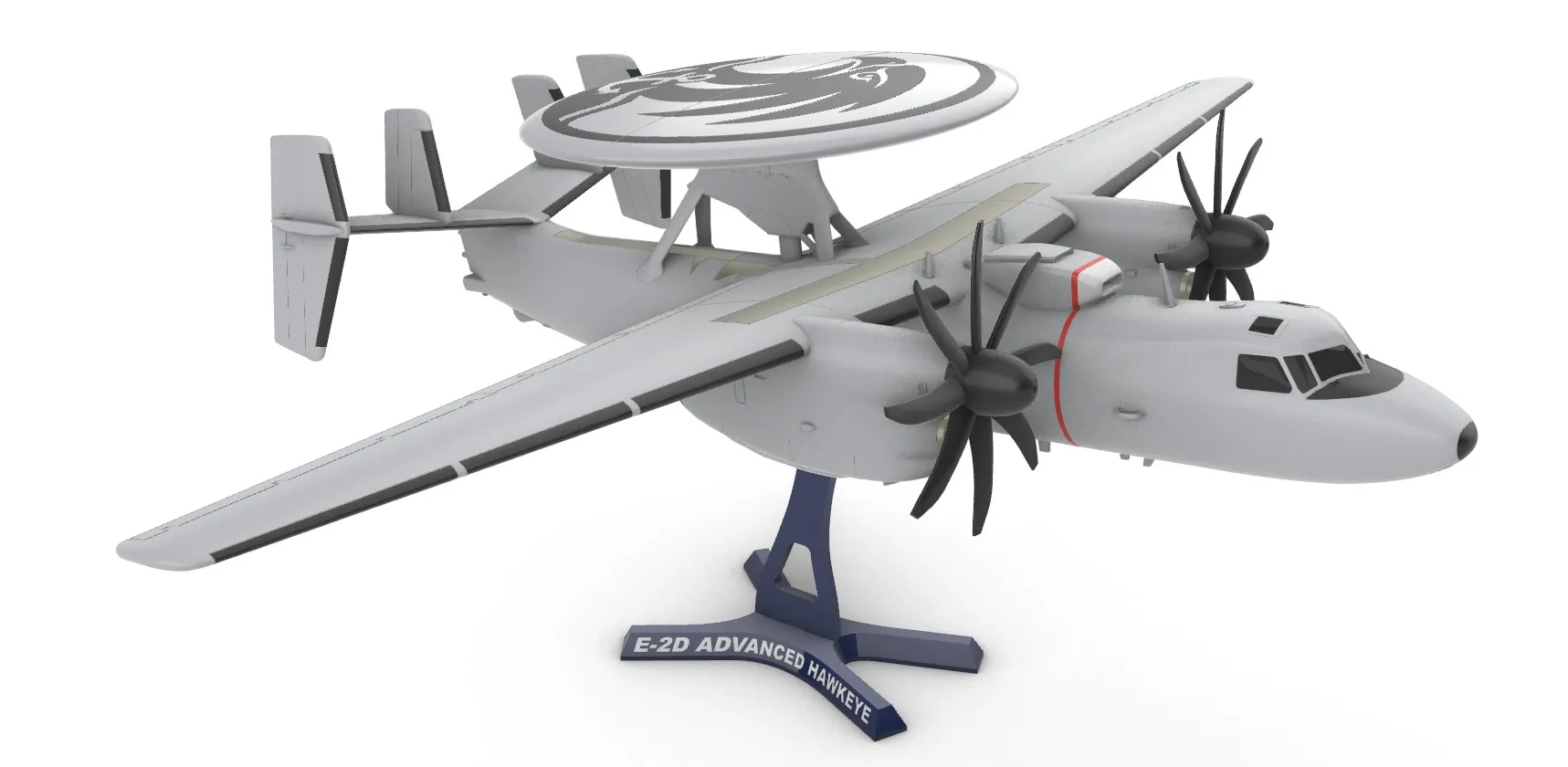 E-2D Advanced Hawkeye IN COLOR 3D Print Model .c4d .max .obj .3ds .fbx .stl .blend 