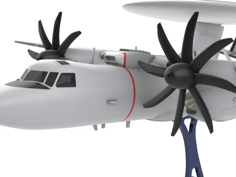 E-2D Advanced Hawkeye IN COLOR 3D Print Model