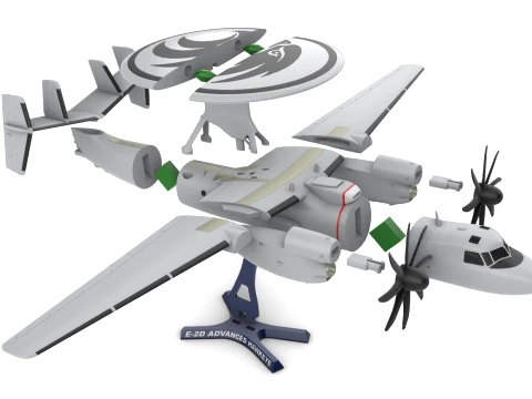 E-2D Advanced Hawkeye IN COLOR 3D Print Model