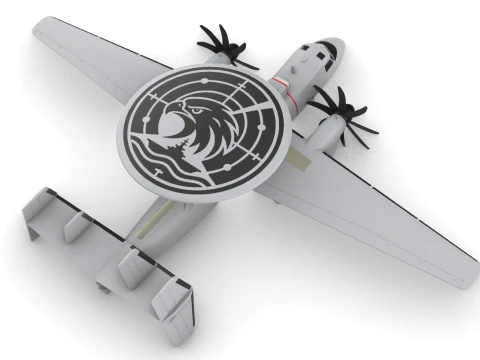 E-2D Advanced Hawkeye IN COLOR 3D Print Model