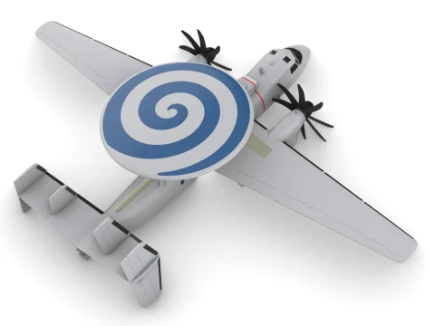 E-2D Advanced Hawkeye IN COLOR 3D Print Model