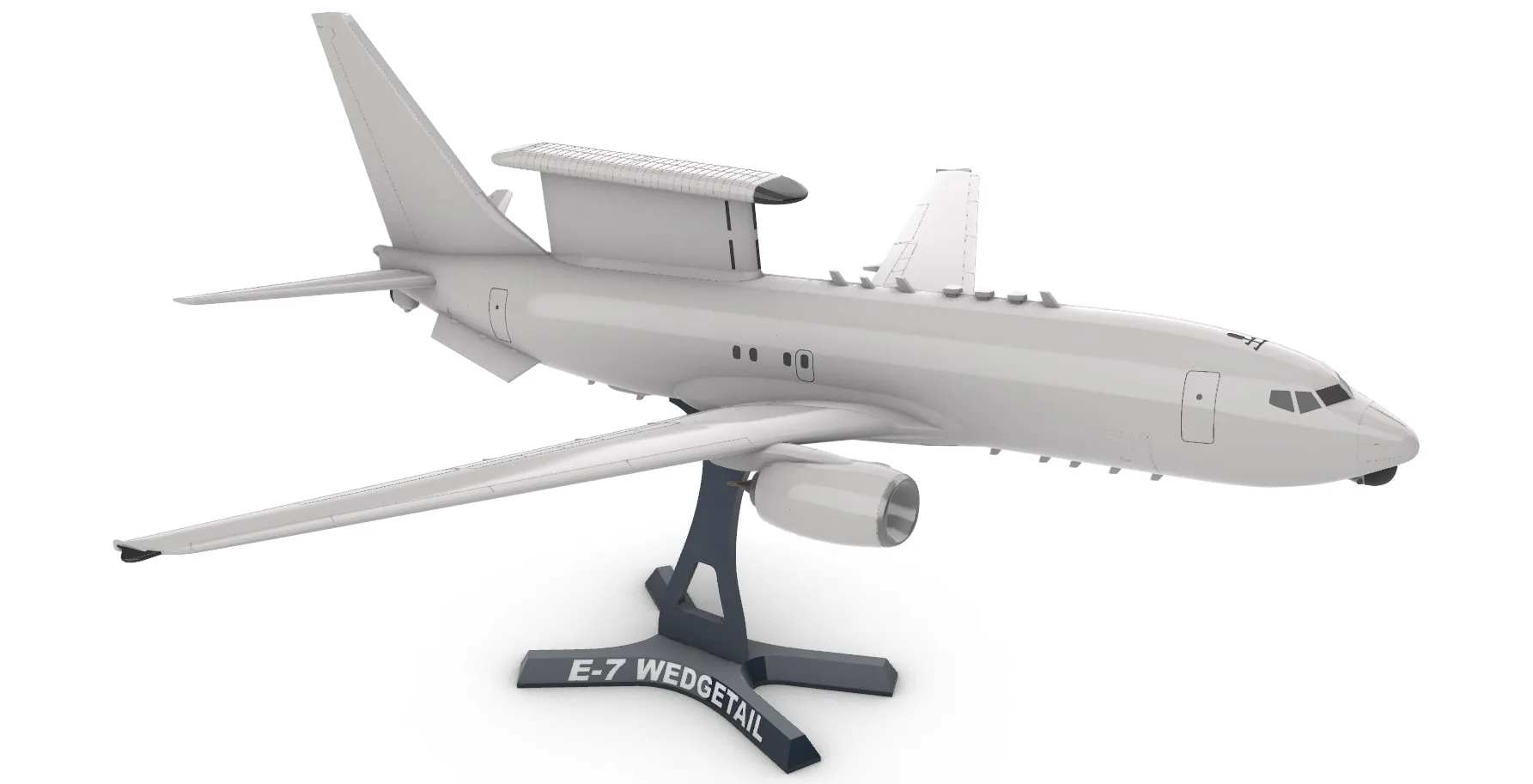 E-7 Wedgetail AWACS 176 3D Print Model .c4d .max .obj .3ds .fbx .stl .blend