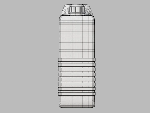 Brown Plastic Oil Canister 3D Model