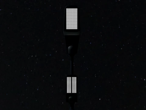 Modern Dual-Arm Street Light Pole 3D Model