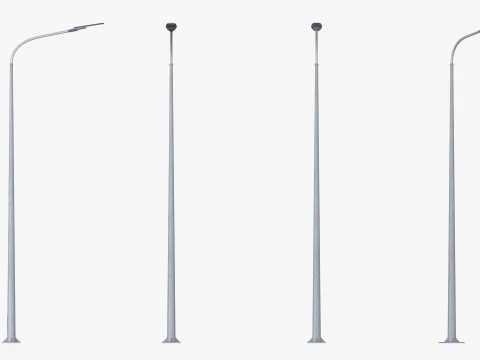 Modern LED Street Light Pole 3D Model