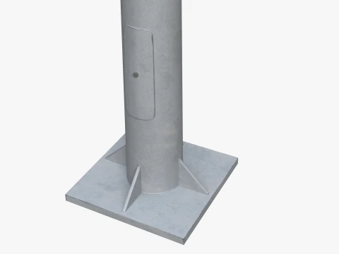 Modern LED Street Light Pole 3D Model