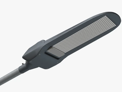 Double Arm LED Road Lighting Pole 3D Model
