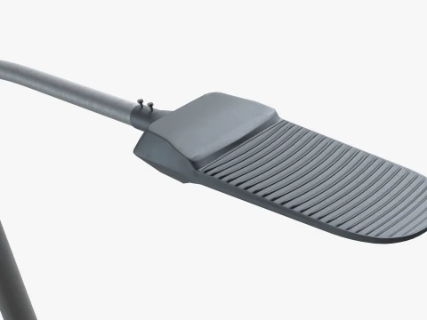 Double Arm LED Road Lighting Pole 3D Model
