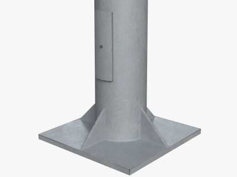 Double Arm LED Road Lighting Pole 3D Model