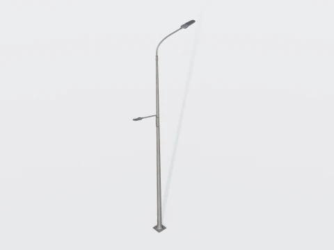 Dual Height Road LED Lighting Pole 3D Model