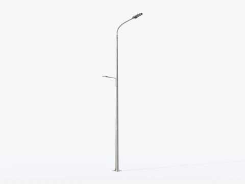 Dual Height Road LED Lighting Pole 3D Model