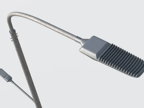 Dual Height Road LED Lighting Pole 3D Model