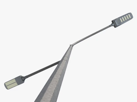 Dual Height Road LED Lighting Pole 3D Model