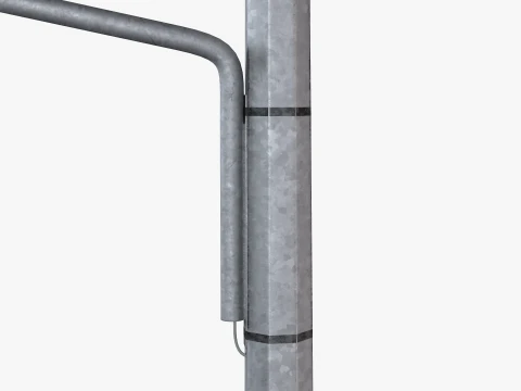 Dual Height Road LED Lighting Pole 3D Model