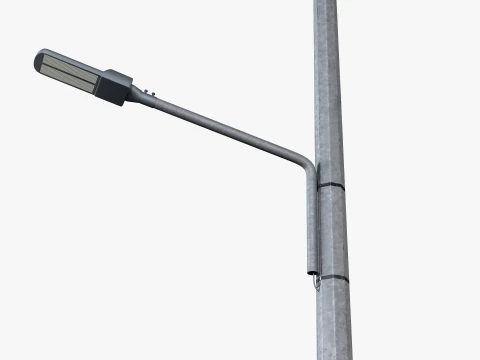 Dual Height Road LED Lighting Pole 3D Model