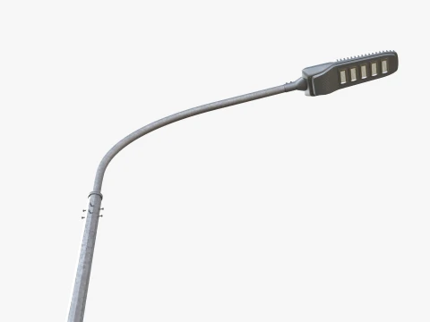 Dual Height Road LED Lighting Pole 3D Model