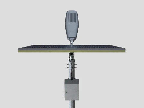 Solar Powered LED Street Lighting Pole 3D Model