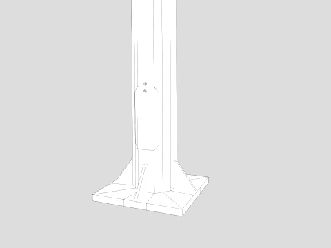 Solar Powered LED Street Lighting Pole 3D Model