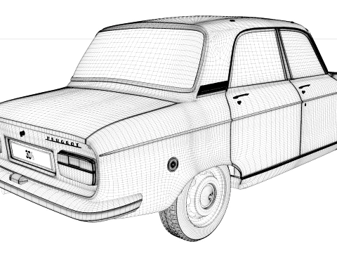 1973 Peugeot 304 SLS 3D Model