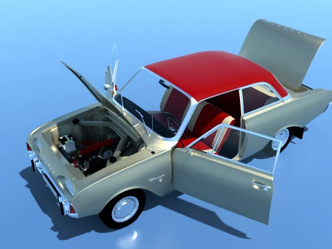 1963 Forde Taunus p3 17m super 3D Model