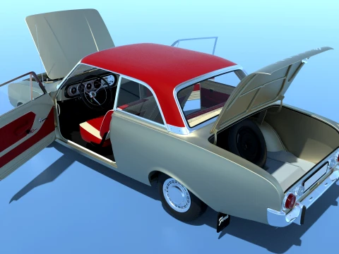 1963 Forde Taunus p3 17m super 3D Model