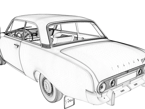1963 Forde Taunus p3 17m super 3D Model