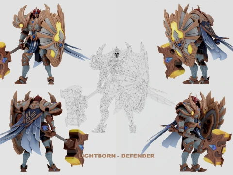 TIGREAL 10-SKIN PACK - MOBILE LEGENDS BANG BANG 3D Model