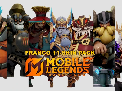 FRANCO 11-SKIN PACK - MOBILE LEGENDS BANG 3D Model