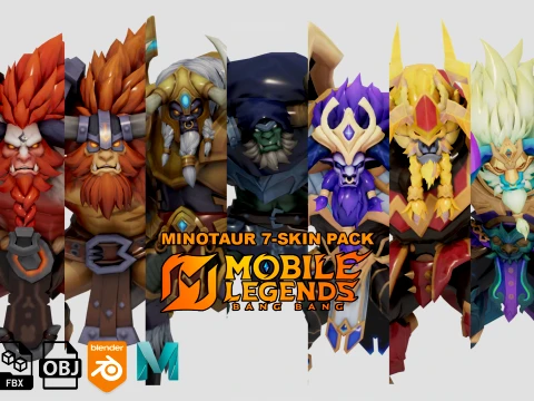 MINOTAUR 7-SKIN PACK - MOBILE LEGENDS Model 3D