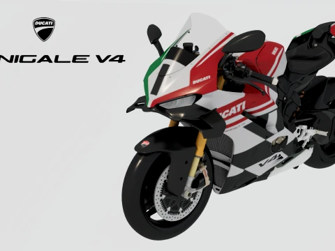 DUCATI PANIGALE V4 Tricolore Limited Edition Modèle 3D