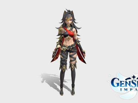 Dehya - Genshin Impact 3D 모델