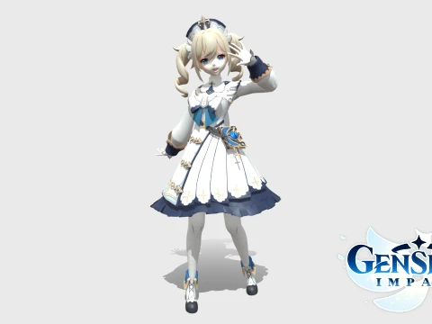 Barbara - Genshin Impact 3D 모델