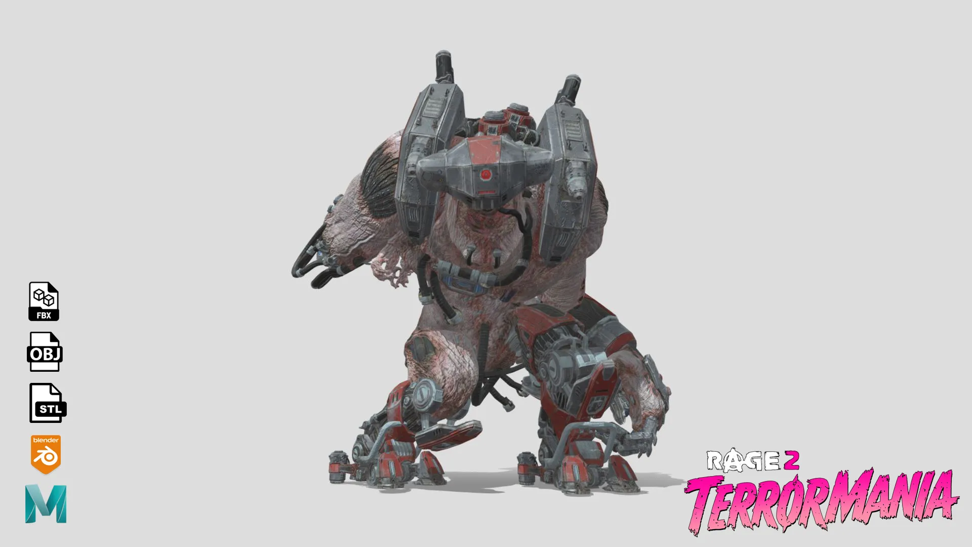 Cyber Crusher - RAGE2 3D Model .c4d .max .obj .3ds .fbx .stl .blend