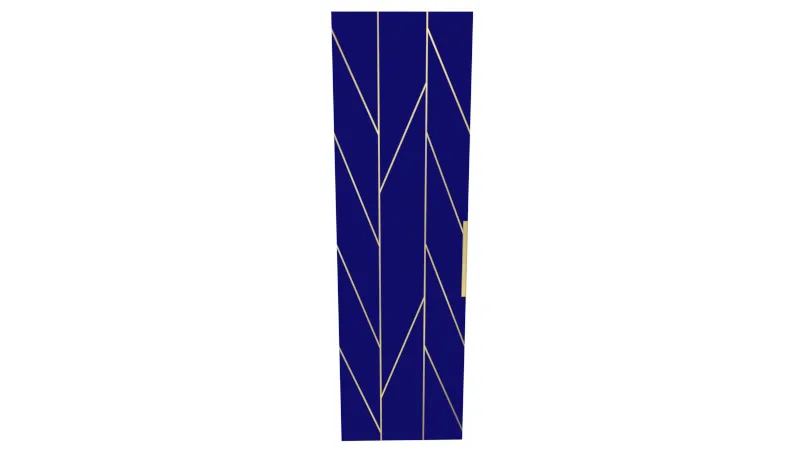 Camouflage Door Blue Design 3D Model .c4d .max .obj .3ds .fbx .stl .blend