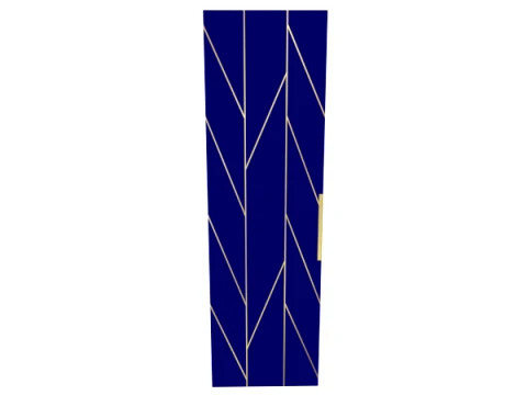 Camouflage Door Blue Design 3D Model