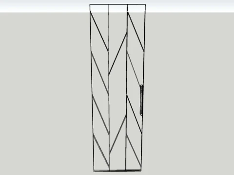 Camouflage Door Blue Design 3D Model