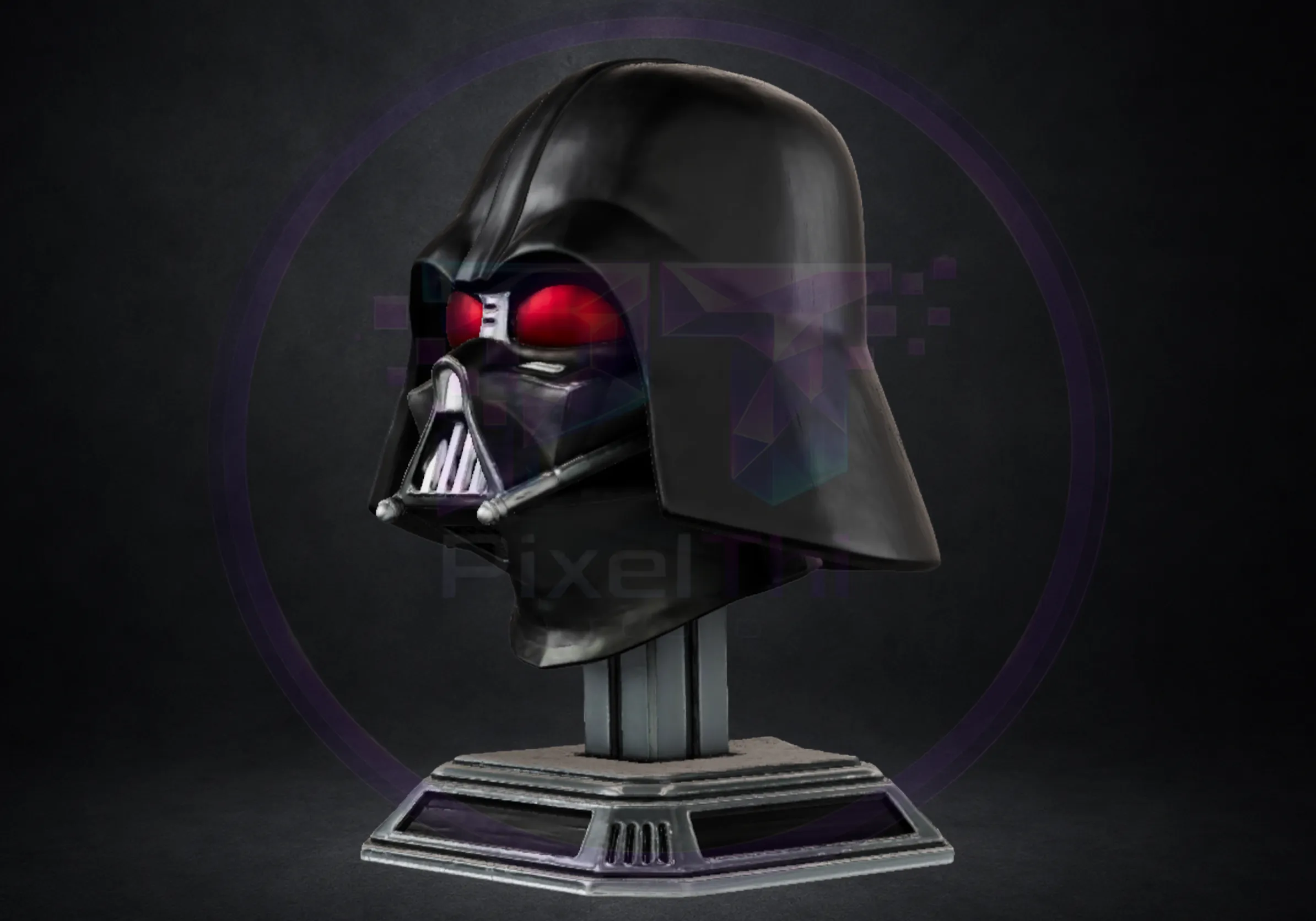 Darth Vader Helmet Bust STL One-Piece Multi-Part 3D Printable Model 3D Print Model .c4d .max .obj .3ds .fbx .stl .blend 