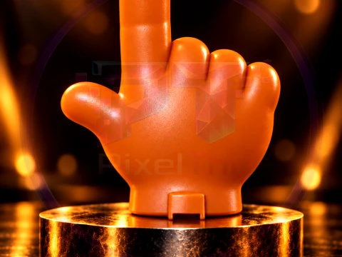 Cartoon Hand Gesture Keychain Mini Ornament Set STL 3D Print Model