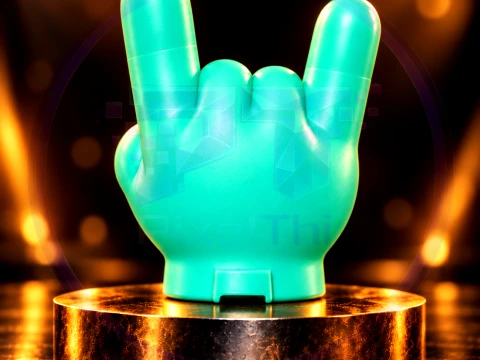 Cartoon Hand Gesture Keychain Mini Ornament Set STL 3D Print Model