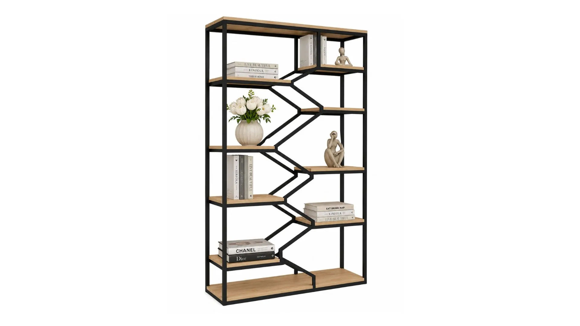 Modern loft-style shelving unit 3D Model .c4d .max .obj .3ds .fbx .stl .blend 