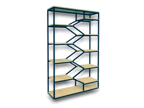 Modern loft-style shelving unit 3D Model