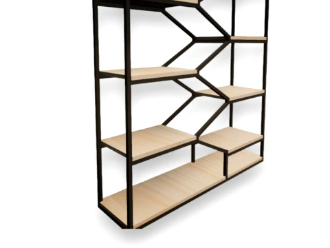 Modern loft-style shelving unit 3D Model