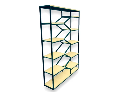 Modern loft-style shelving unit 3D Model