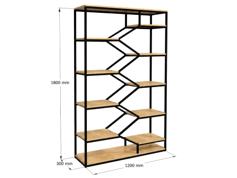Modern loft-style shelving unit 3D Model