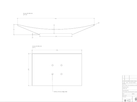 Facet Wooden Stool Manufacturing Drawings 3D Model