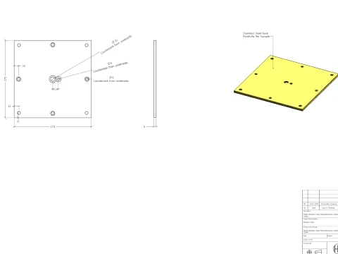 Facet Wooden Stool Manufacturing Drawings 3D Model